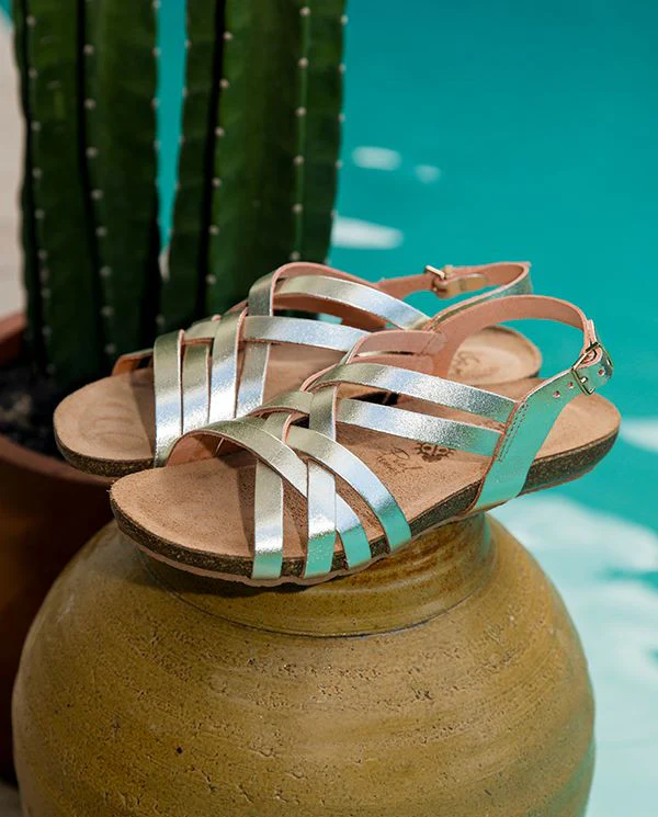 Sandalia plana Ibiza 186 dorado - Image 2