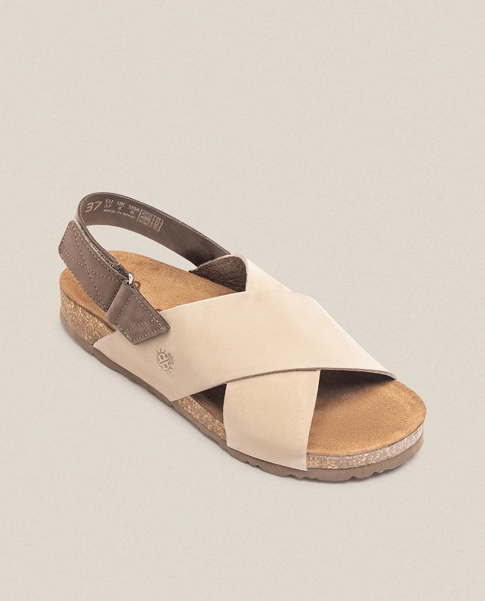 Sandalia plana Jerba 134 beige - Image 5