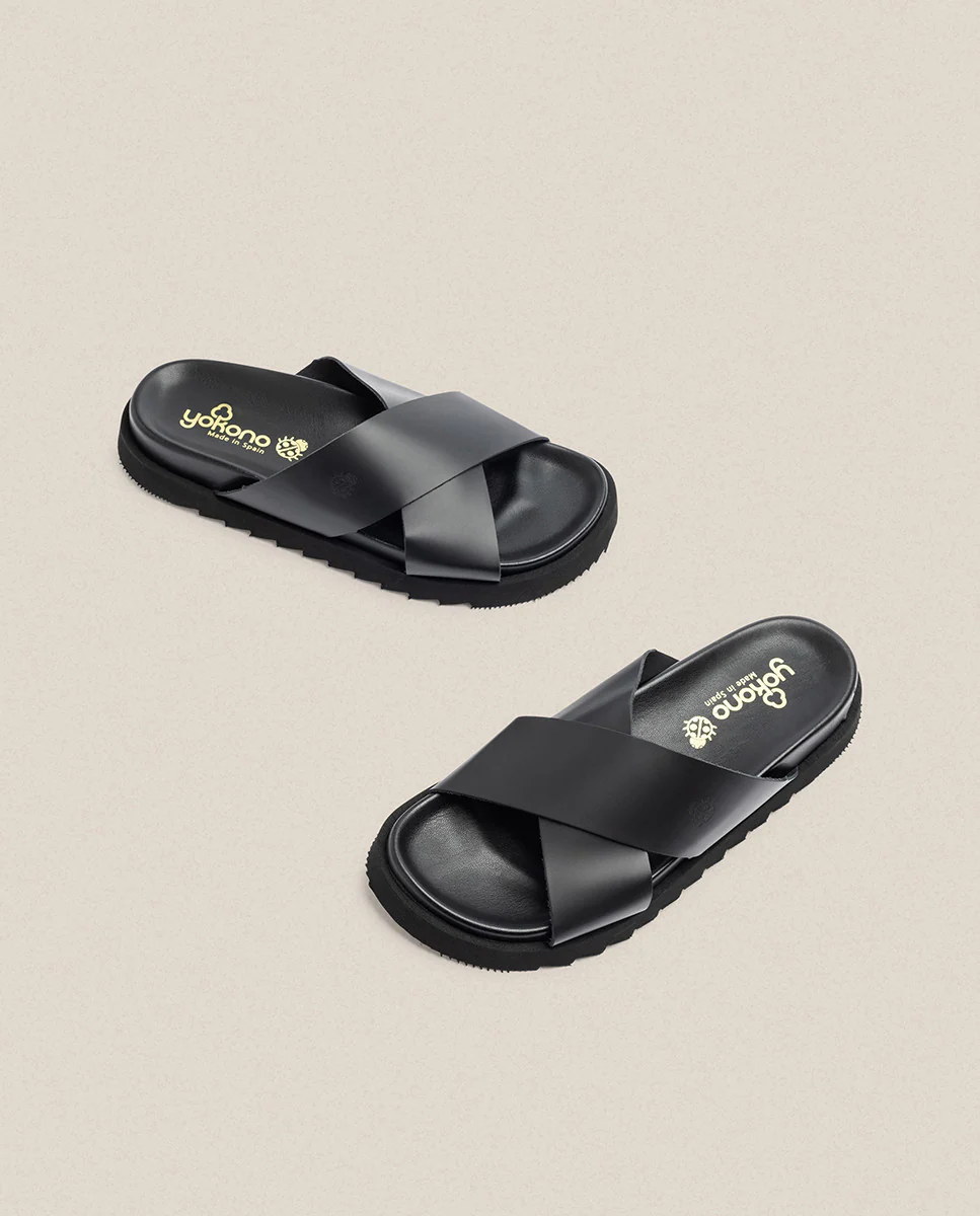 Sandalia plana Man 003 negro - Image 2