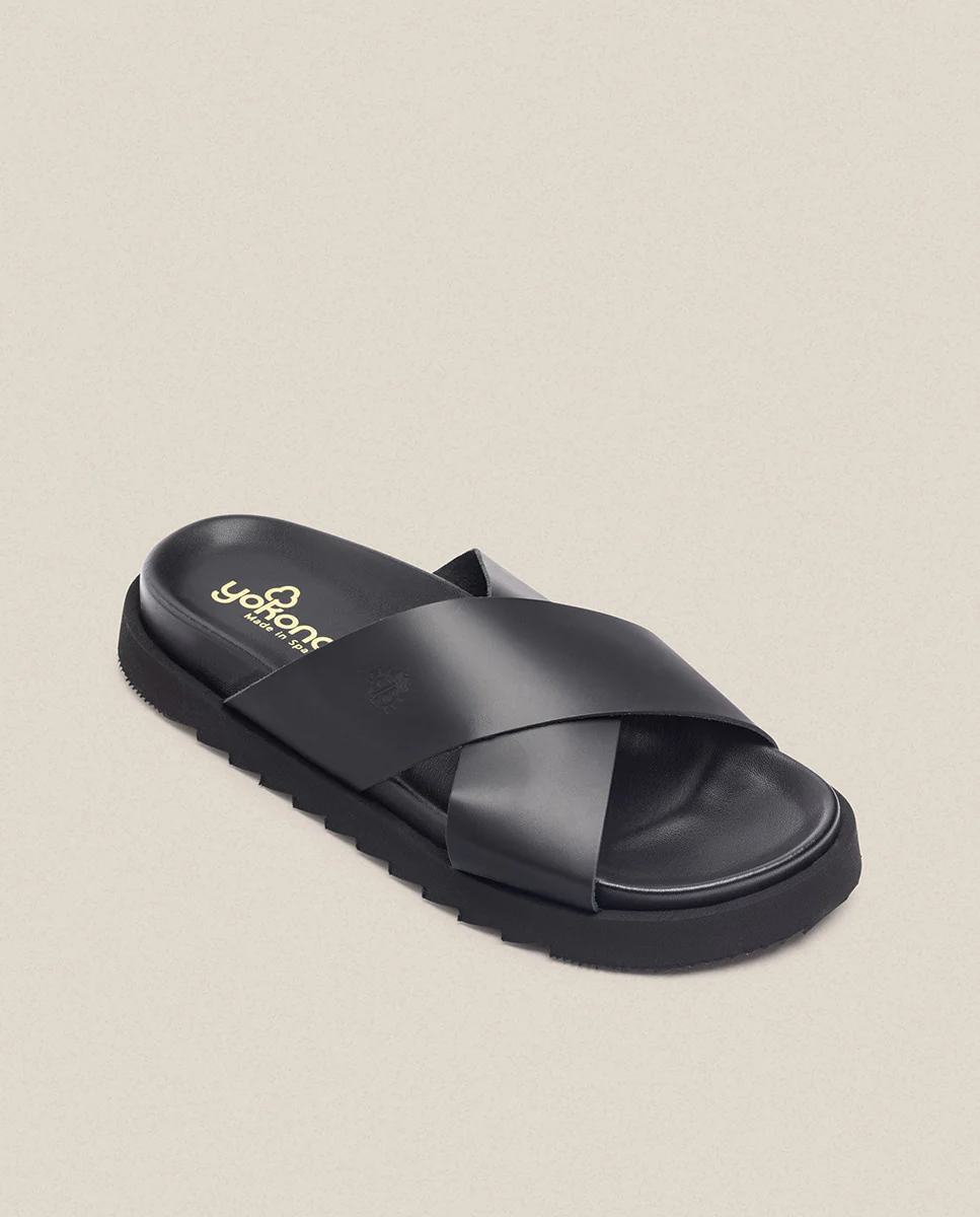 Sandalia plana Man 003 negro - Image 4
