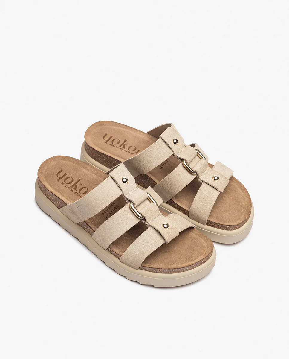 Sandalia de plataforma TUNEZ-256 beige - Image 4