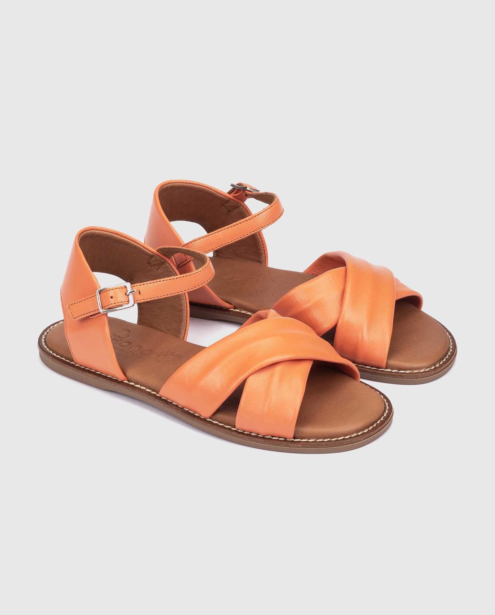 Sandalia plana Vera 003 naranja - Image 3