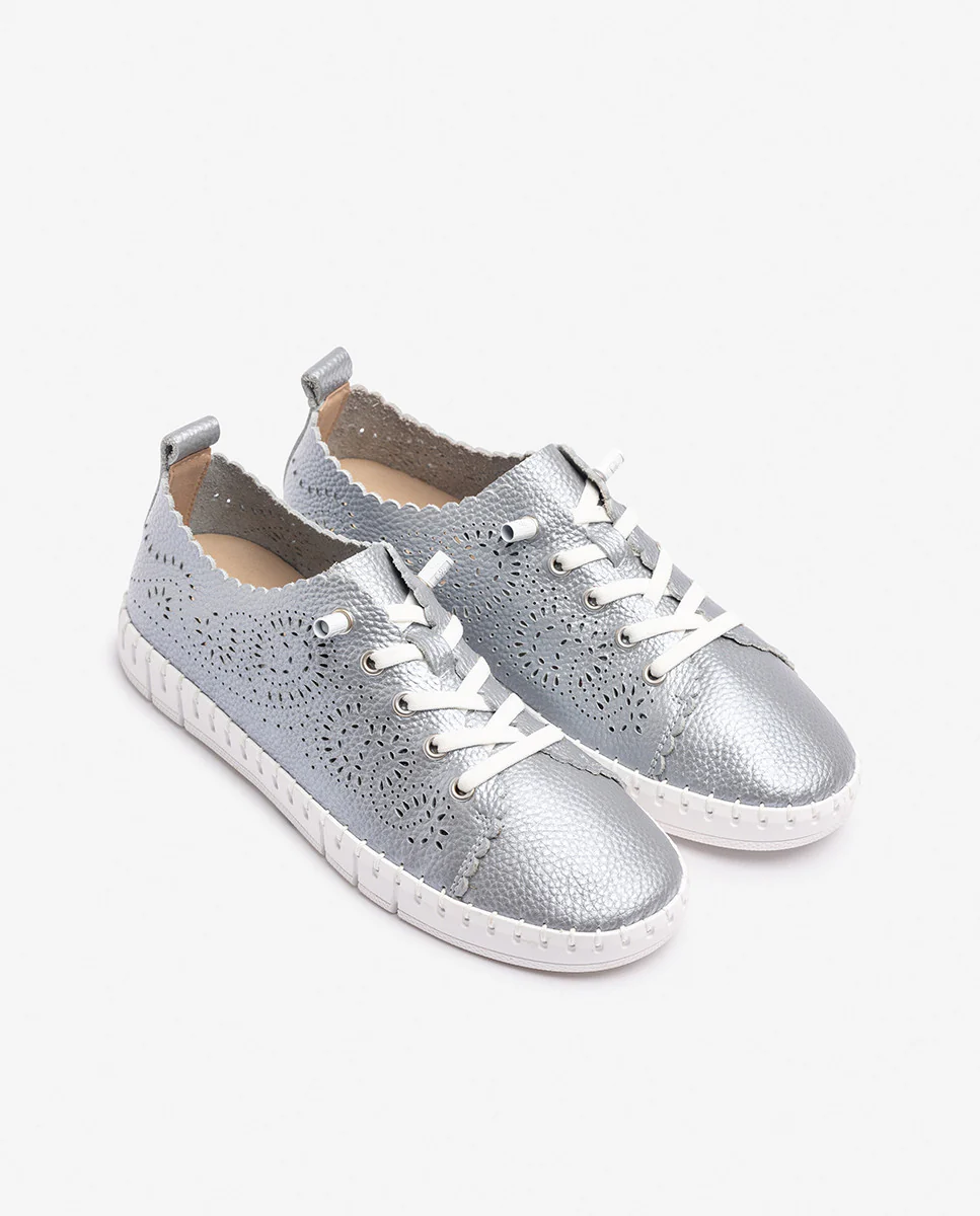 Sneaker FLOW-005 plateado - Image 4