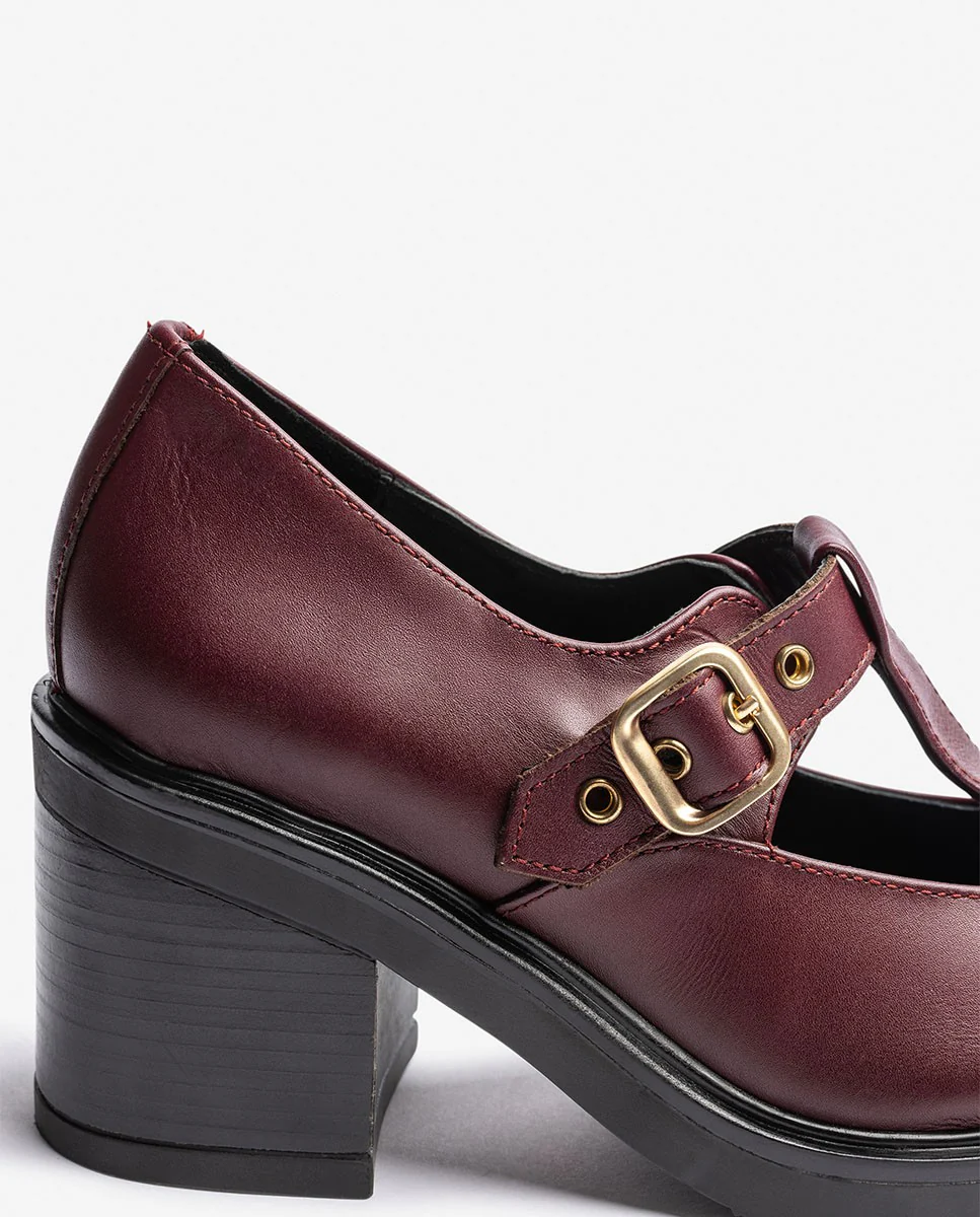 Zapato de tacón ELLA-003 burdeos - Image 3