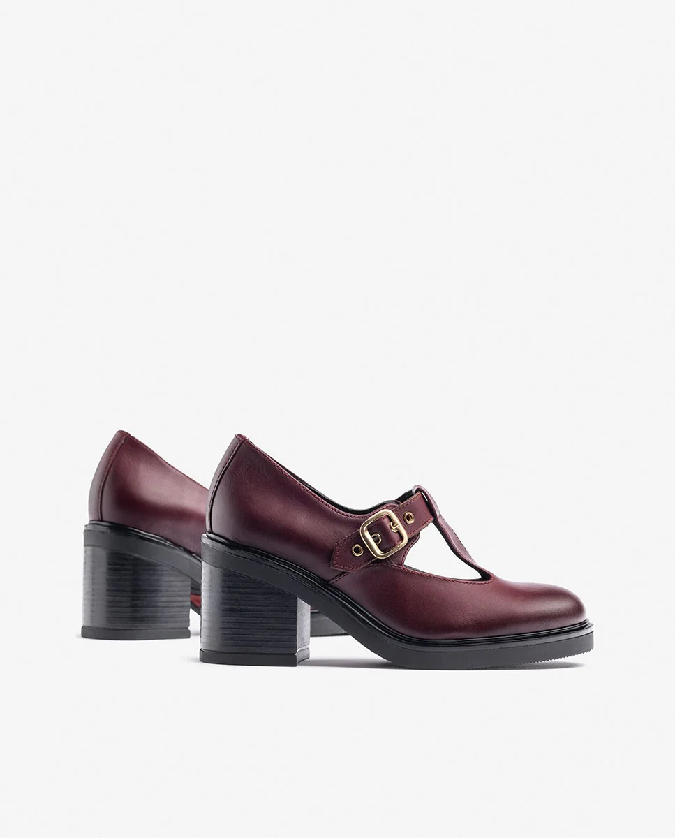 Zapato de tacón ELLA-003 burdeos - Image 4
