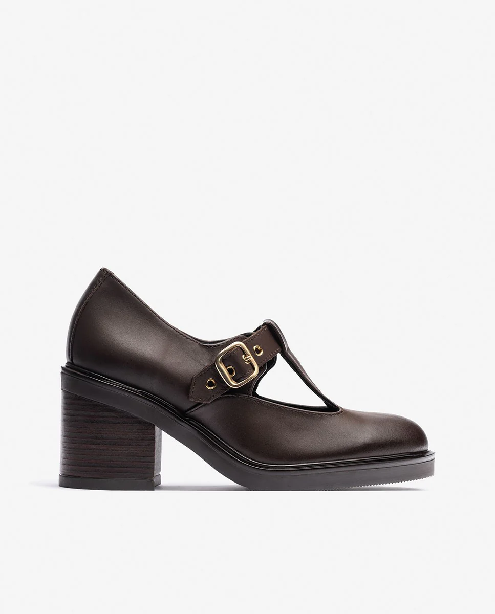 Zapato de tacón ELLA-003 marrón