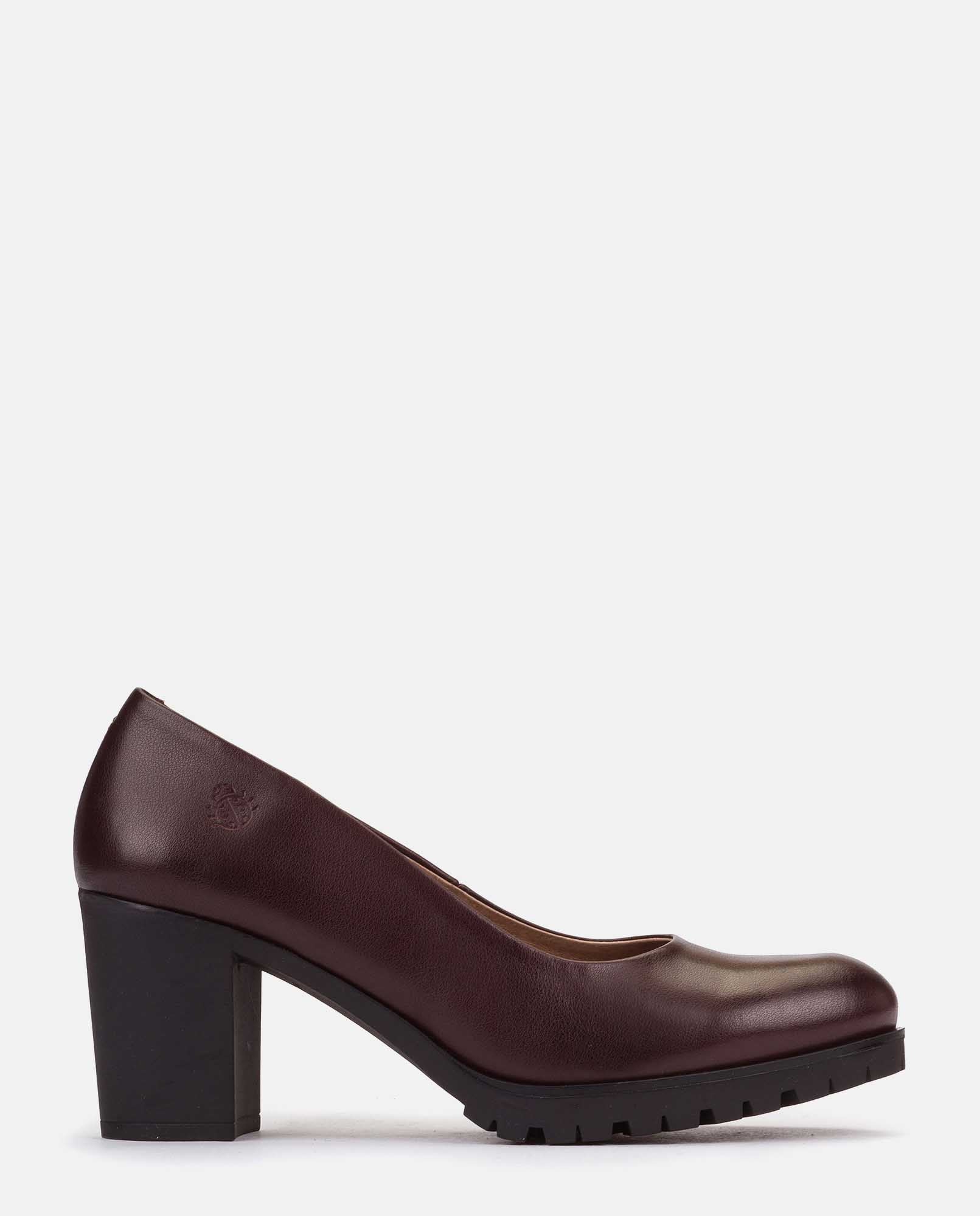Zapato de tacón PRAGA-020 burdeos
