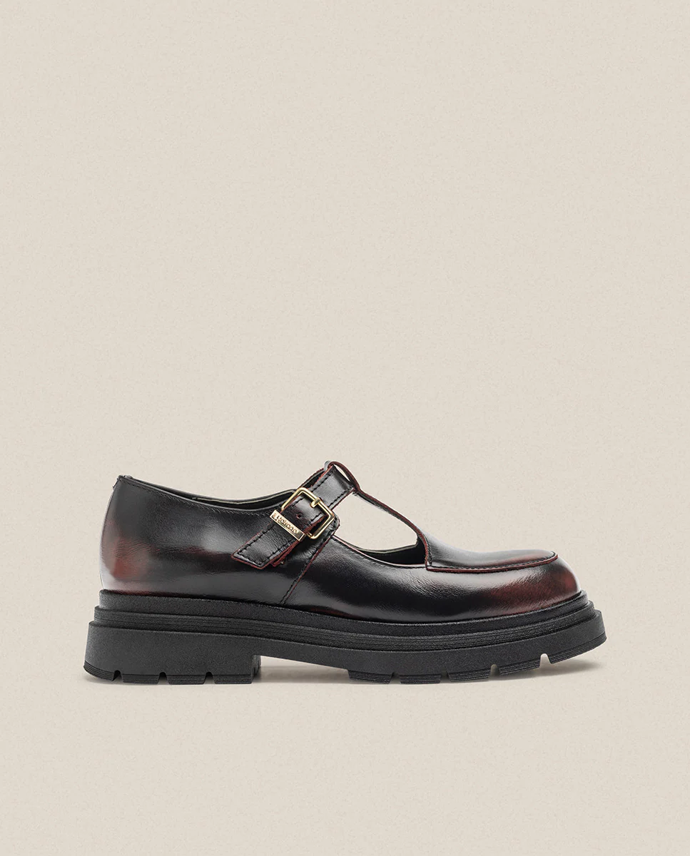Zapato plano CHAM-003 burdeos