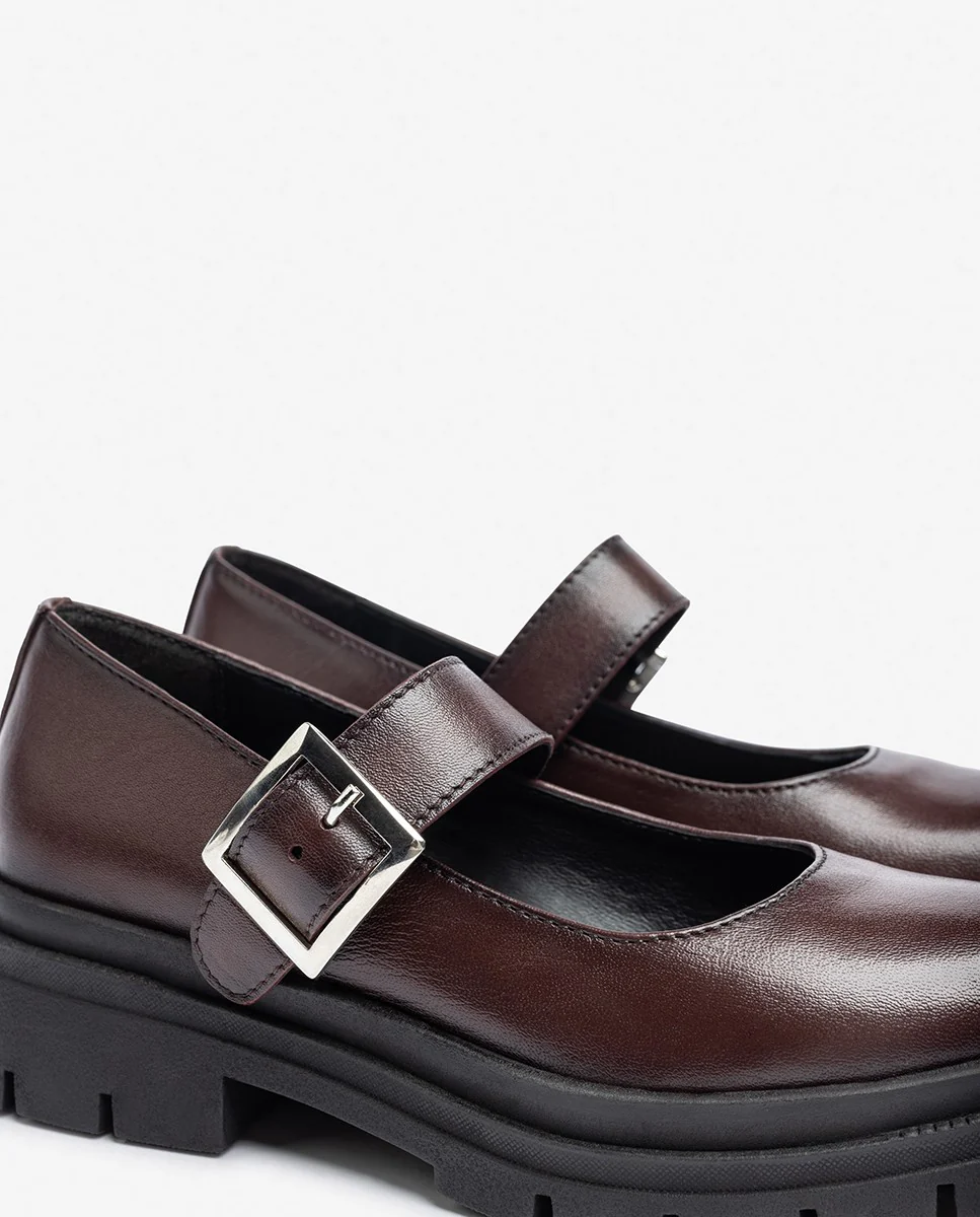 Zapato plano CHAM-006 burdeos - Image 3